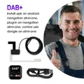 Antenna DAB+ per auto con adattatore USB per autoradio Android Modulo ricevitore stereo GPS per unità principale Android di segnale digitale Europa