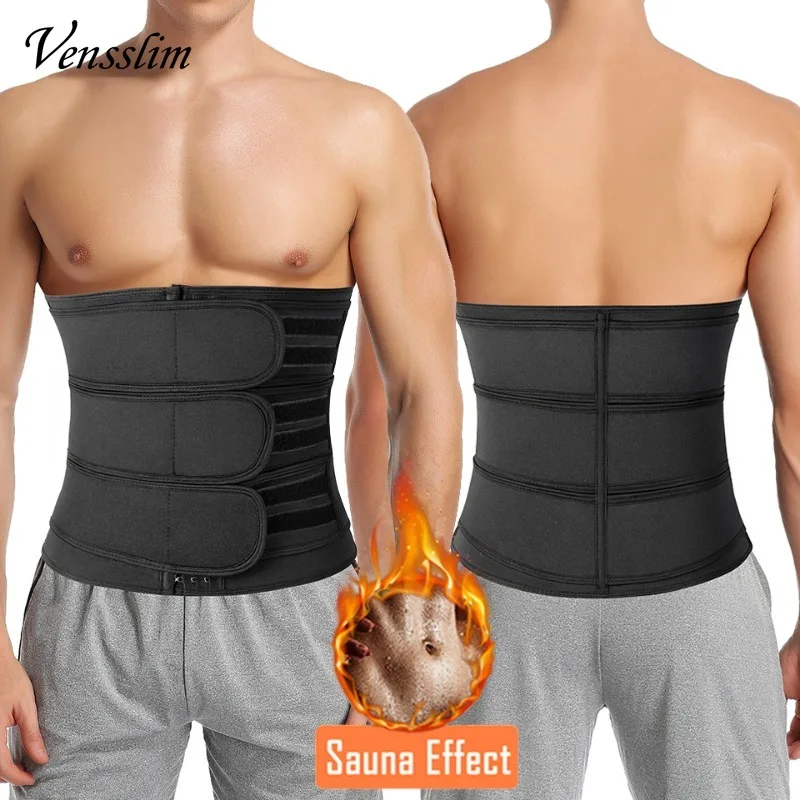 Vensslim Männer Taille Trainer Trimmer Hot Neopren Bauch Kontrolle Korsett Sauna Schweiß Gürtel Abnehmen Body Shaper für Workout Fitness Image