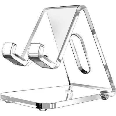 Clear Acrylic Mobile Phone Stand Desk Dock Holder For All Smartphone Universal Desktop Charger Support Telephone Mount Accessors