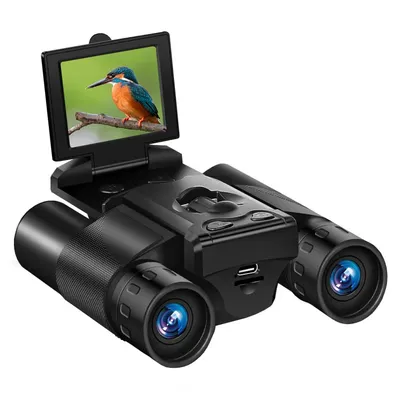 Adult and children's dual tube digital telescope with screen high-definition video camera suitable for bird watching concerts