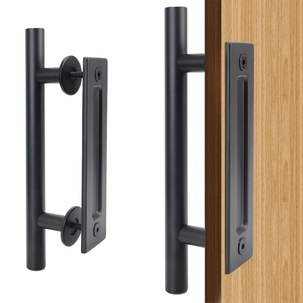 Pull Flush Einbau-Türgriff aus Holz, Möbelbeschläge-Set, Schiebetürgriff für Schrank, Schrank, Innentür, 35–45 mm