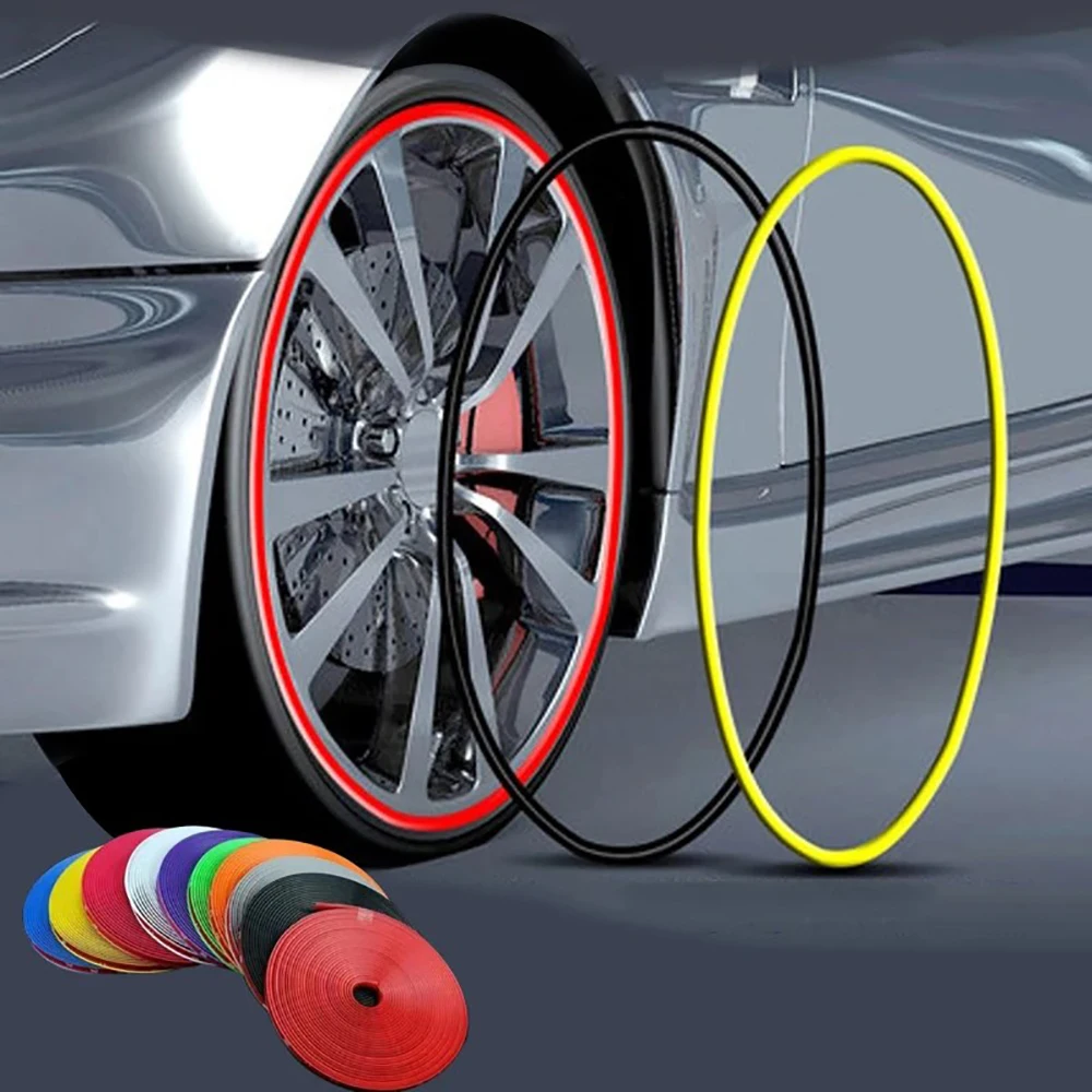 8M Radschutzstreifen, passend für alle Modelle, dekorative Schutzvorrichtungen für die Felgenkante des Autos, Radschutzringe Image