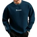 Felpa da uomo primavera autunno Casual Solid manica lunga Pullover felpe lettera stampata o-collo Pullover tuta da uomo S-XXL
