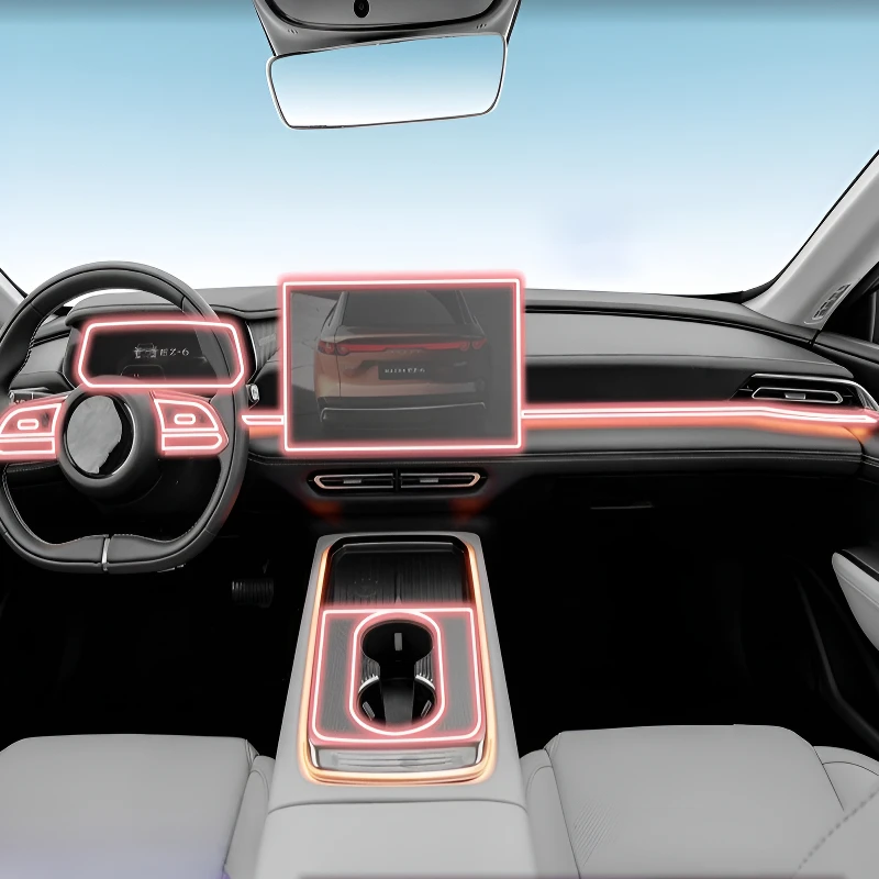 FÜR Mazda EZ6 2024-2025 Dashboard Multimedia Navigation Transparente Anti-Scratch Schutz Film Modifikation Image
