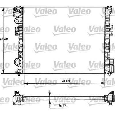 Valeo Kühler, Motorkühlung [Hersteller-Nr. 731166] für Citroën, Fiat, Lancia, Peugeot Image