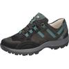 Schnürschuh WALDLÄUFER "HOLLY", Damen, Gr. 4,5 (37,5), schwarz (schwarz, blau), Nubukleder, sportlich, Schuhe, Bequemschuh, Halbschuh, Outdoorschuh in Trekking-Optik, H-Weite