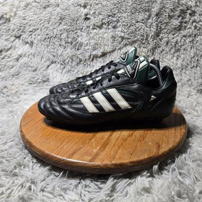 Adidas Shoes | Vintage 1998 Adidas Mens Size 9.5 Classic Black Leather Soccer Football Cleats | Color: Black | Size: 9.5