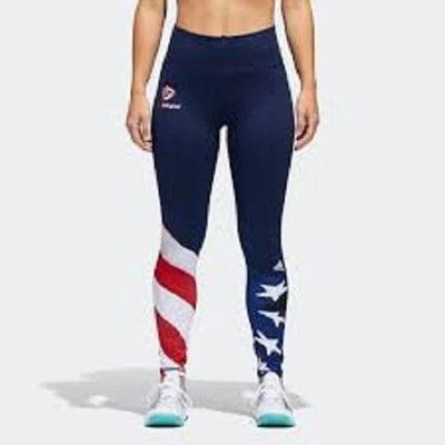 Adidas Pants & Jumpsuits | Adidas Usa Volleyball Legging Pants Womens M Blue Patriotic Athletic Sportswear | Color: Blue | Size: M