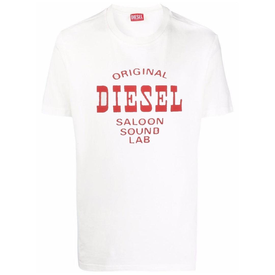 Diesel Unisex Erwachsene Saloon Sound Lab Logo T-Shirt (Weiß) Image