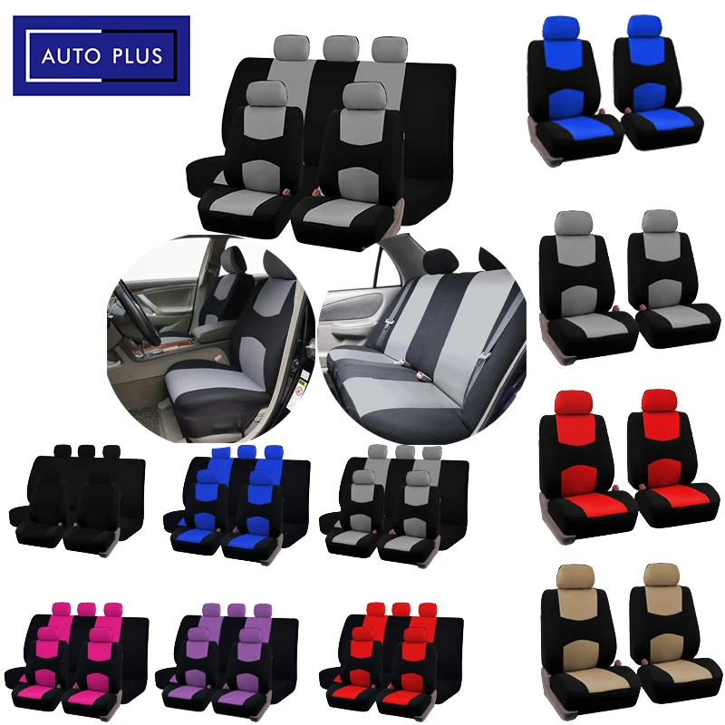 AUTO PLUS housse de siège de voiture universelle adaptée à la plupart des voitures SUV camion Van accessoires de voiture intérieur avec Airbag housse de siège Compatible voiture