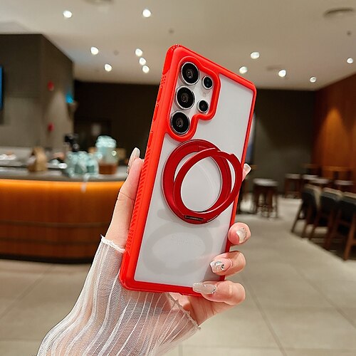 Handy Hülle Handyhüllen Für Samsung Galaxy S25 Ultra Plus S25 Edge S24 Plus Rückseite Unterstützt kabelloses Laden Ständer Stoßfest Retro TPU Image