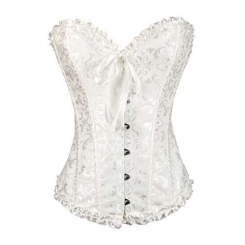 Damen Korsett Shapewear Taillenmieder Formende Unterwäsche Sexy Korsett Sexy Süß Einfarbig Rückenfrei Urlaub Party Straße Ärmellos Korsett Schwarz Weiß Rote Beige Frühling Herbst Figurbetonter Schnitt Image