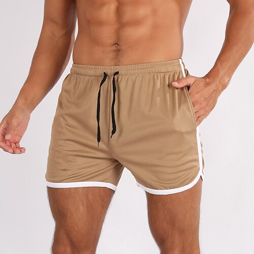 Herren Sportshorts Kurze Sporthose Strandshorts Netz Hohe Taille Unterteile Fitnessstudio Athleisure Trainieren Sommer Frühling Schnelltrocknend Weich Schweißableitend Fitnessstudio Training Laufen Image