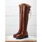 Overknee-Stiefel für Damen – Winterschuhe aus Kunstleder mit dickem Absatz und Plateau und Fellbesatz für Streetwear und Party