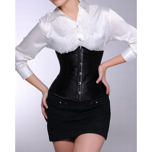 Damen Korsett Shapewear Taillenmieder Formende Unterwäsche Sexy Korsett Sexy Süß Einfarbig Rückenfrei Urlaub Party Straße Ärmellos Kalter Schulter-Ausschnitt Schwarz Weiß Rote Frühling Herbst Image