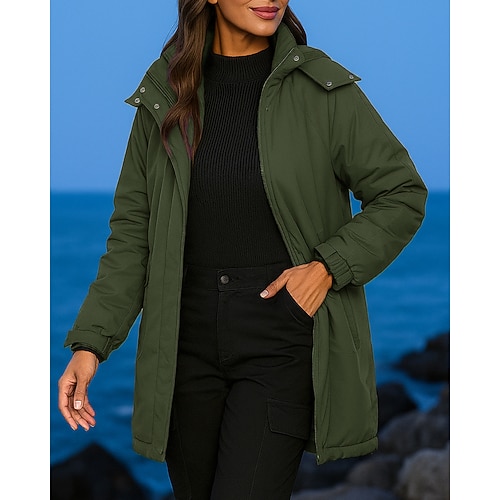 Damen Outdoorjacke Wanderjacke wasserdichte Jacke Außen Wasserdicht Winddicht Schnelltrocknend Leicht Wanderoutfits Wanderbekleidung Winter Herbst Jacke Ski / Snowboard Klettern Camping / Wandern Image