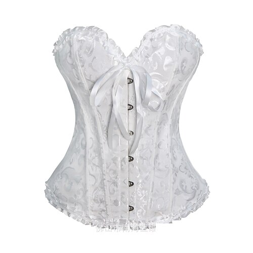 Damen Korsett Shapewear Taillenmieder Formende Unterwäsche Sexy Korsett Sexy Süß Einfarbig Rückenfrei Urlaub Straße Date Ärmellos Korsett Schwarz Weiß Rote Sommer Frühling Herbst Winter Figurbetonter Image