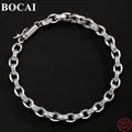 BOCAI S925 Braccialetti con ciondoli in argento sterling per donna Uomo Sei sillabe Mantra O-chain Commercio all'ingrosso di gioielli di moda