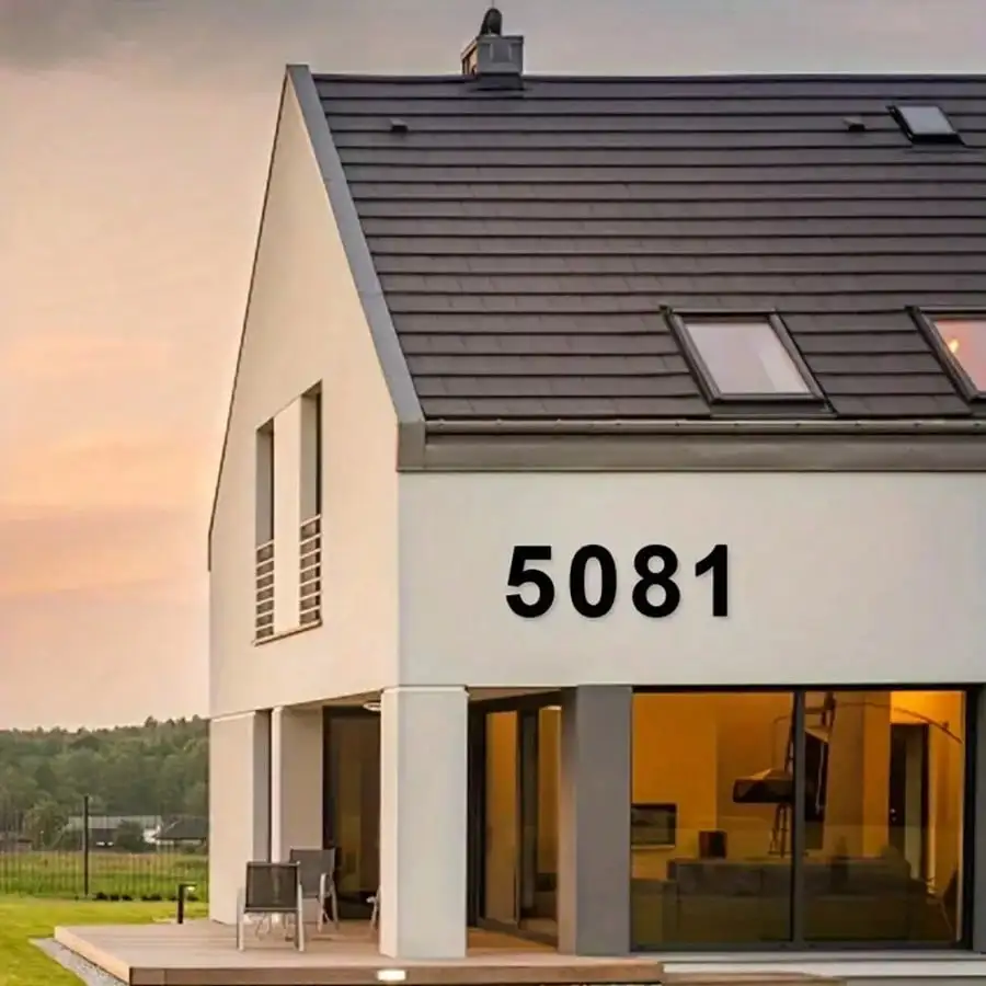 Große Hausnummer aus Metall im Vintage-Stil – Robuste Briefkastennummer aus Gusseisen mit rostbeständiger Oberfläche, erhältlich in 0–9 Nummern