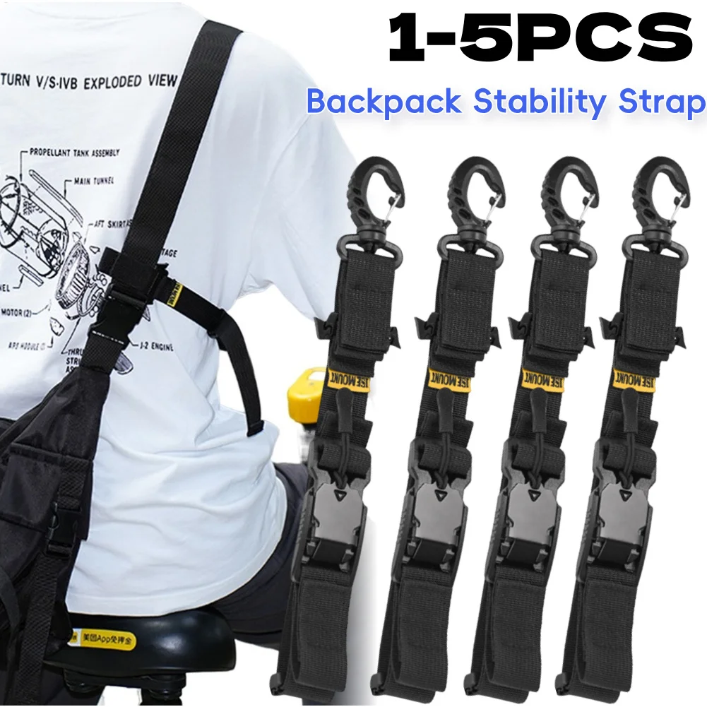 Dreipunkt-Hilfsgurte mit festen Trägern, schnell abnehmbarer Rucksack-Stabilisatorgürtel, Umhängetaschen-Verlängerungsgurte für Outdoor-Camping Image