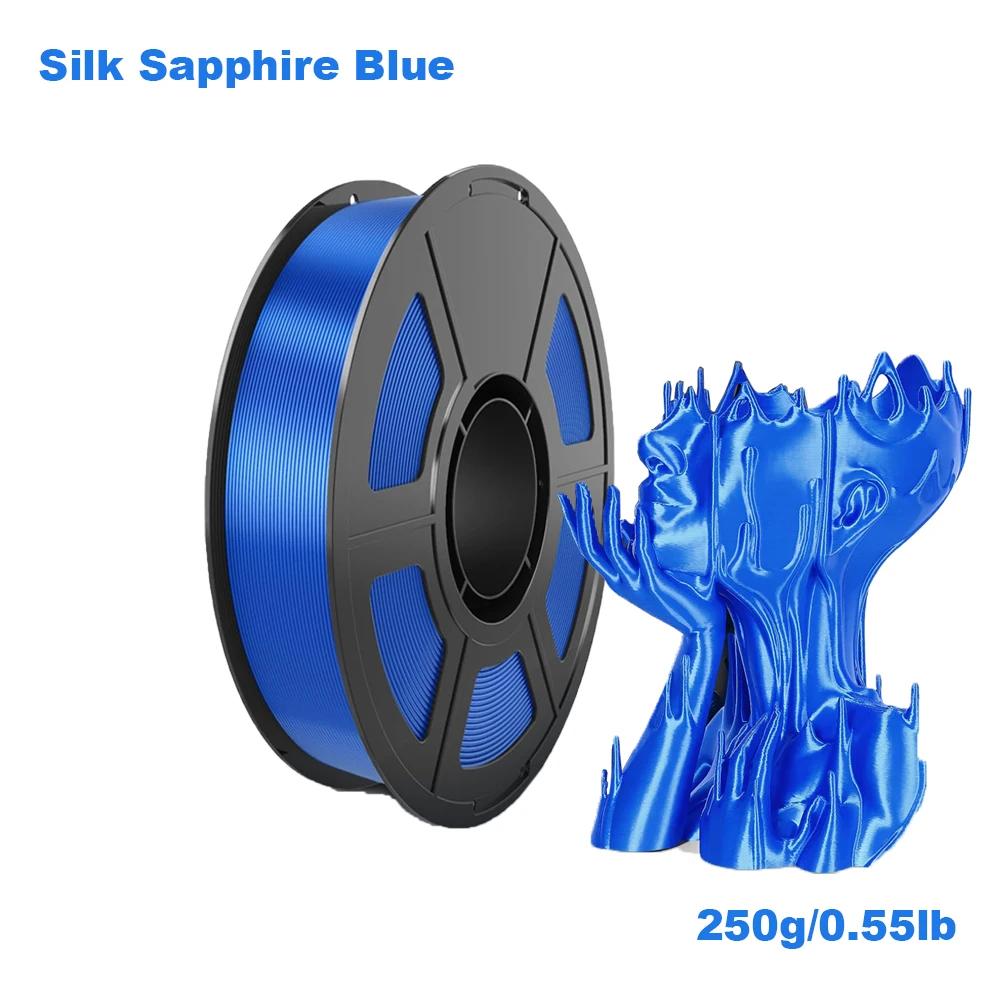 Seidenfilament 1,75 mm, glänzendes PLA-3D-Druckerfilament, PLA+ Seiden-3D-Filament, Maßgenauigkeit +/- 0,02 mm, 250G Spule (0,55 l Image