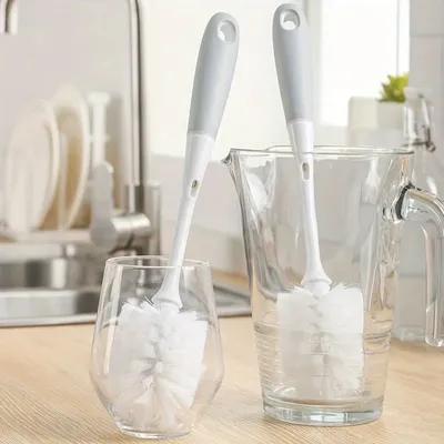 1pc Two-in-one Kitchen Cup Brush Long Handle Detachable No Dead Corner Water Cup Brush Cleaning Cup Milk Bottle Stain Washing