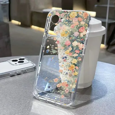 Blume Transparente Telefon Fall Für iPhone 11 13 17 Pro Max 16 15 14 Plus 12 17 Air 16E 17Promax Silikon stoßfest Funda Abdeckung