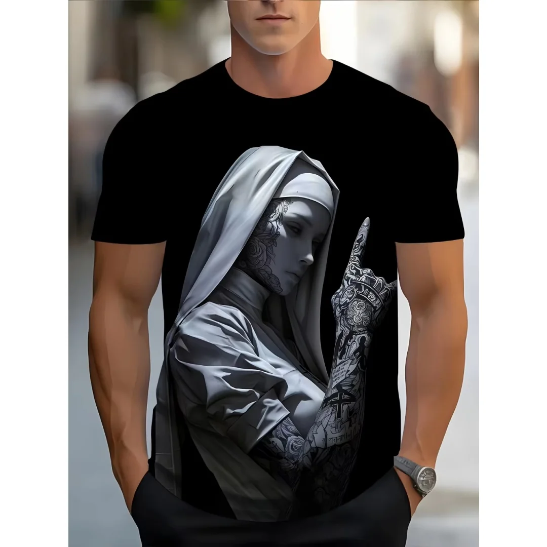 Gothic Girl Grafik-T-Shirts für Männer und Frauen, 3D-Druck, Sommer, Freizeit, schnell trocknend, Herren-T-Shirt, Kinderkleidung, T-Shirt, Y2k