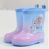 Disney Mädchen Cartoon gefrorene Regenstiefel Elsa Prinzessin Mode lange Stiefel Kinderschuhe