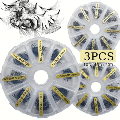 1440 Fans 3 Boxen Spitze Basis Lose Volumen Fans 10D 15D 20D Professionelle Seide Vorgefertigte Volumenfächer Spitze Basis Wimpernverlängerungen