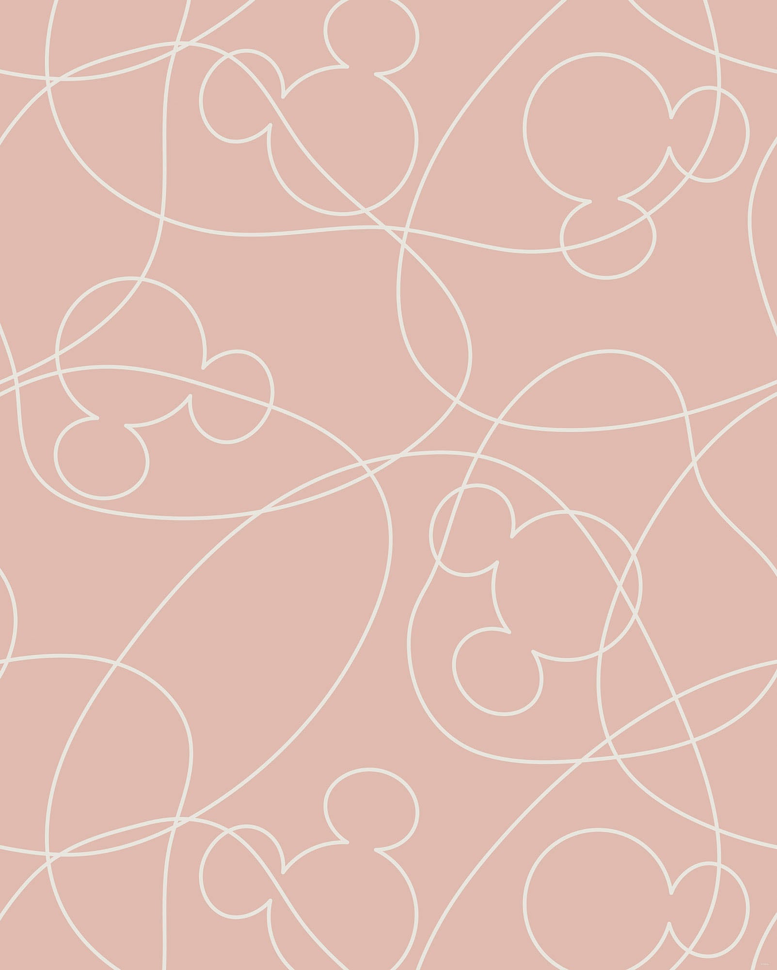 Vliestapete KOMAR "Digitaldruck Vlies - Mickey on Detours - Größe 200 x 250 cm", bunt (bunt, rosa), B:200m L:250m, Vlies, Tapeten, Kinderzimmer