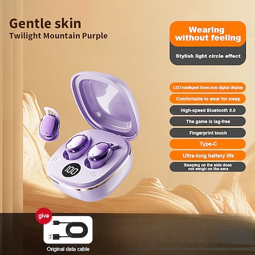 auricolari in-ear wireless mini bluetooth 5.3 touch control auricolari in-ear comodi auricolari da ufficio con riduzione del rumore