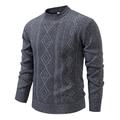 Per uomo Felpa Maglione A Coste Maglia Top Regolari Lavorato a maglia Slim Fit Semplice Girocollo Maglieria Contemporaneo Casuale Abbigliamento quotidiano Abbigliamento Autunno Nero Borgogna L XL 2XL