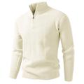 Per uomo Felpa Maglione A Coste Maglia Top Regolari Lavorato a maglia Semplice Collo Alto Vacanza Moda Affari Casuale Abbigliamento Primavera Autunno Nero Rosso M L XL