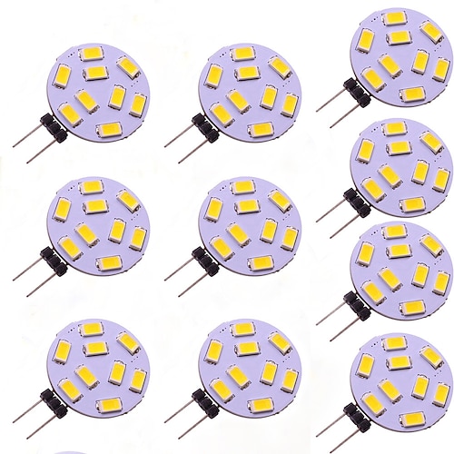 Lampadina a disco a LED G4 da 2 W CA/CC 12 V 24 V, lampadine a disco sottopensile, lampadina alogena G4 LED T3 da 20 W, sostituzione lampadina JC, 10 pezzi