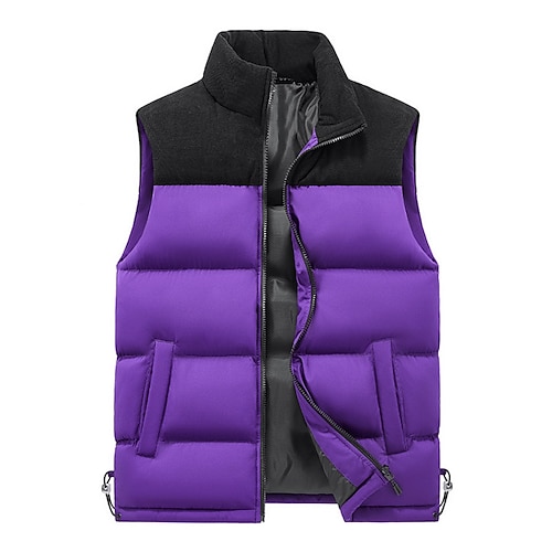 Per uomo Per donna Gilet da escursionismo Gilet invernale Gilet imbottito Senza Maniche Abbigliamento esterno Gilet Top Esterno Calore Termico Antivento Morbido Confortevole Inverno Patchwork