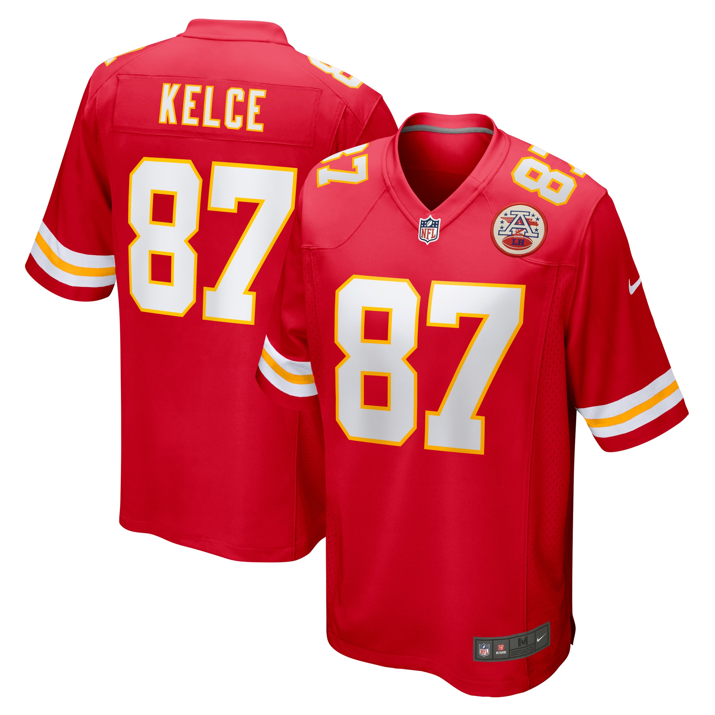 Footballtrikot NIKE "Nike Trikot Kansas City Chief Nike Home Game Kelce 87", Herren, Gr. L, rot, 100% Polyester, Trikots