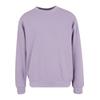 Rundhalspullover URBAN CLASSICS "Urban Classics Girls Oversized Light Terry Crewneck", Mädchen, Gr. 110/116, lila (dustylila), 70% Baumwolle, 30% Polyester, unifarben, casual, normal, Rundhals, Langarm, Pullover