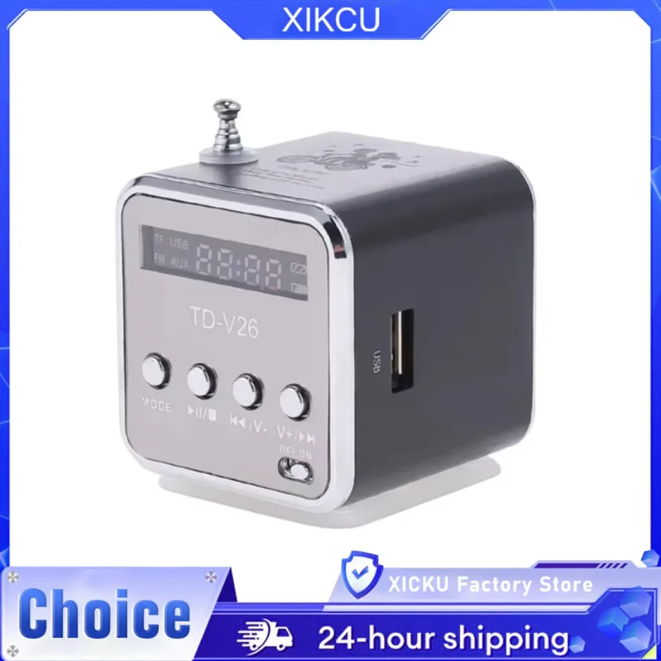 TD-V26 Mini Tragbare Sound Lautsprecher TF Karte FM Radio AUX Stereo Musik Player Bluetooth Lautsprecher Outdoor Hoch Aussehen Party Image