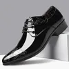 Klassische schwarze Herren-Kleiderschuhe, spitze Zehen, glänzende formelle Schuhe für Herren, große Größe 48, hochhackiger sozialer Schuh für Herren, Chaussure Hommes
