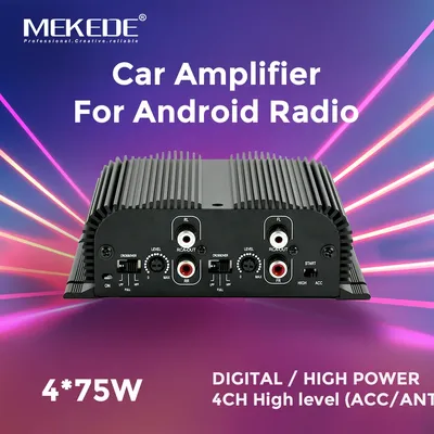 MEKEDE 4-KANAL Digitaler Autoverstärker Kfz-Lautsprecher 4X75W Leistungsverstärkerchips RCA-Ausgang Audioverstärker