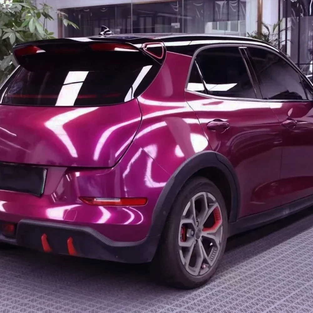 Auto Aufkleber Marmelade Lila Auto Wrapping Vinyl Film PET Aufkleber Blase Kostenloser PVC Aufkleber Auto Zubehör Außen Innen Dekoration Image