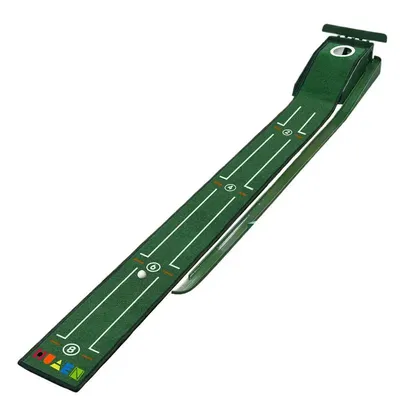 Golf Putting Mat Training Putting Green Golf Training Velvet Mat With Automatic Ball Return For Improve Accuracy And Challenge