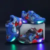 Mode LED Casual Turnschuhe Rot Schwarz Für Frühling Jungen Outdoor Schuhe Erste Wanderer Beleuchtete Infant Tennis Mädchen Schuhe Größe 21-30
