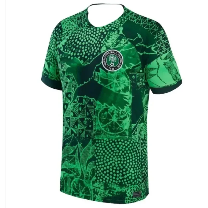 2025 New Mens Nigeria Home&Away Short Sleeve Football Shirt Youth Kids Training Oversized Soccer Uniform Breathable Jersey