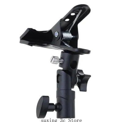 E8BE Heavy Duty Metal Clamp Holder Reflector Clip Mount Bracket for Flash Umbrella