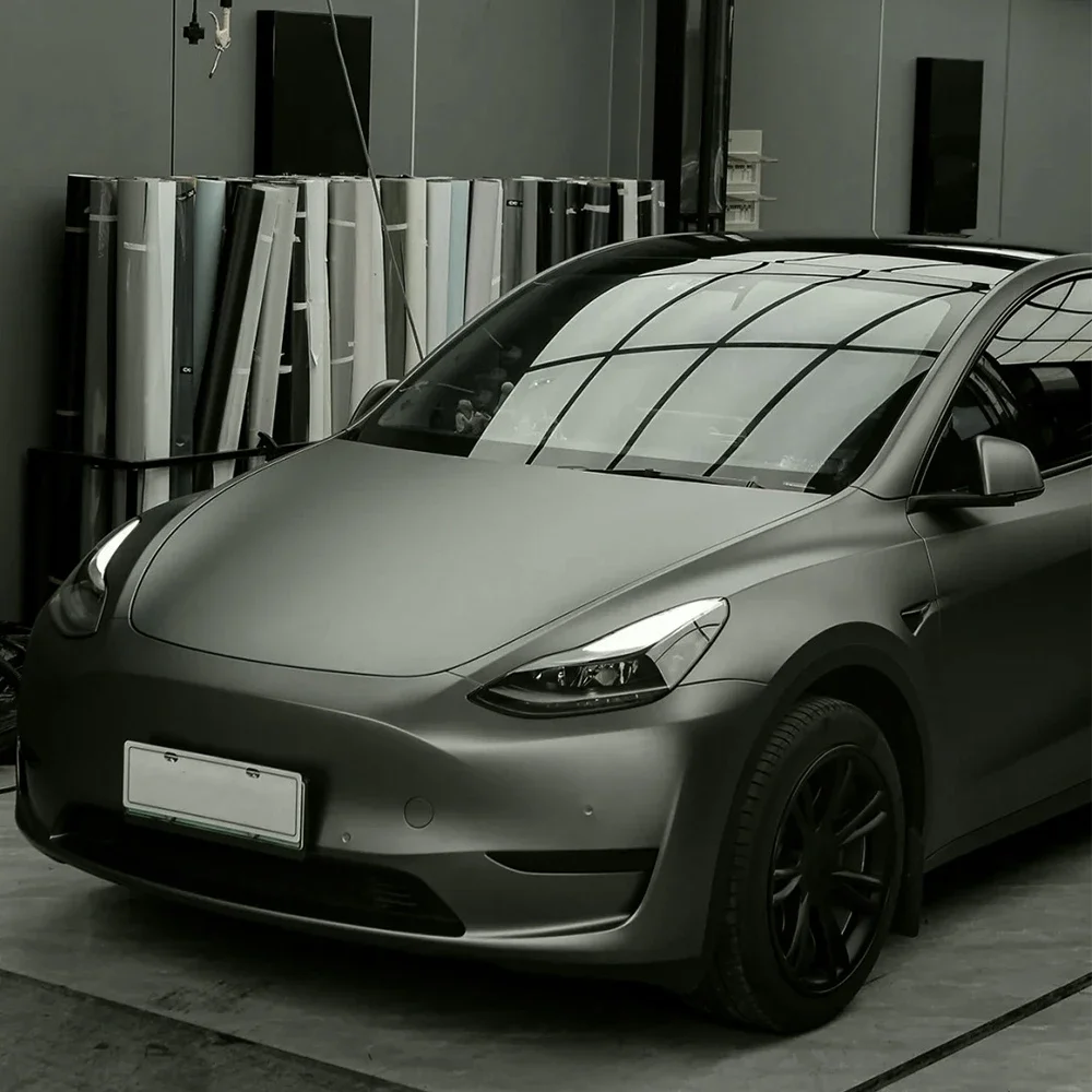 1,52/3/16,5 m Matt Mountain Ash Grau Vinyl Film Auto Aufkleber Wasserdicht DIY Motorrad Autos Auto Styling wrap Rolle Zubehör
