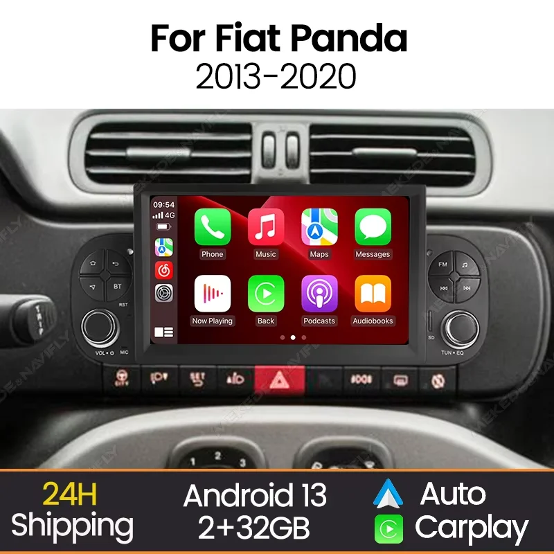 7'' Autoradio für FIAT Panda 2013 2014 - 2020 Carplay Auto Android Auto Radio Navigation GPS Multimedia Video Player WIFI RDS FM Image