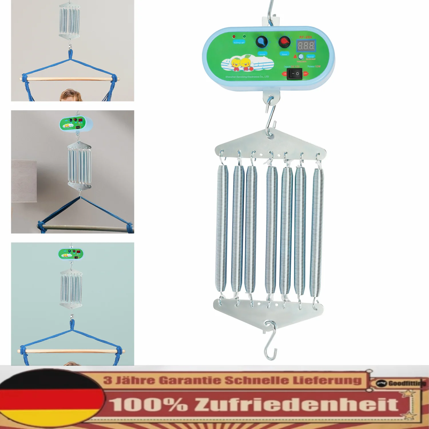 Federwiege Baby Elektrische Babyschaukelsteuerung Hängender Wiegensteuerungsmotor, einstellbarer Timer, bis zu 20 kg, 0-12 Monate Image