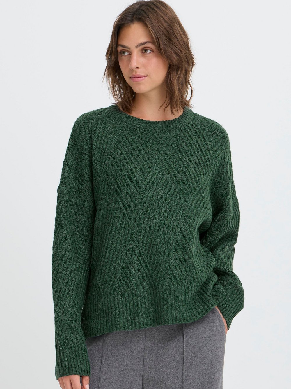 OXMO Strickpullover Damen grün, L